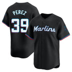 Choea M.Marlins #39 Eury Perez Player Black  Home Limited Stitched Jerseys