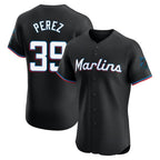 Choea M.Marlins #39 Eury Perez Player Black Vapor Home Limited Elite Stitched Jerseys