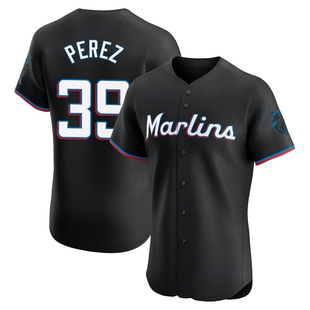 Choea M.Marlins #39 Eury Perez Player Black Vapor Home Limited Elite Stitched Jerseys