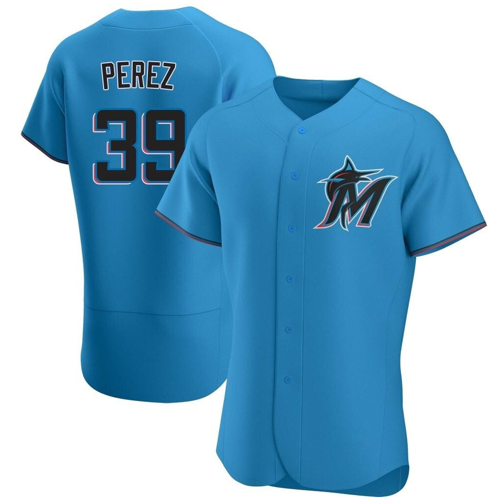 Choea M.Marlins #39 Eury Perez Player Blue Home Limited Elite Stitched Jerseys