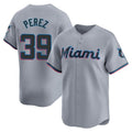 Choea M.Marlins #39 Eury Perez Player Gray Home Limited Stitched Jerseys