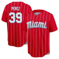 Choea M.Marlins #39 Eury Perez Player Red City Connect Home Game Stitched Jerseys
