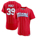 Choea M.Marlins #39 Eury Perez Player Red City Connect Home Limited Elite Stitched Jerseys