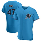 Choea M.Marlins #47 John King Player Blue Home Limited Elite Stitched Jerseys