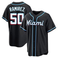 Choea M.Marlins #50 Agustin Ramirez Player Black Fashion Out Home Game Stitched Jerseys