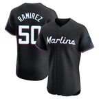 Choea M.Marlins #50 Agustin Ramirez Player Black Vapor Home Limited Elite Stitched Jerseys