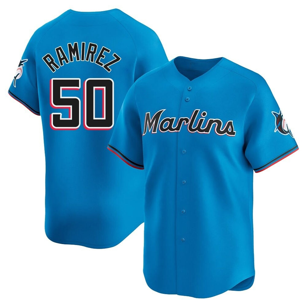 Choea M.Marlins #50 Agustin Ramirez Player Blue Home Limited Stitched Jerseys