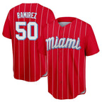 Choea M.Marlins #50 Agustin Ramirez Player Red City Connect Home Game Stitched Jerseys