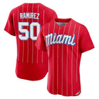 Choea M.Marlins #50 Agustin Ramirez Player Red City Connect Home Limited Elite Stitched Jerseys