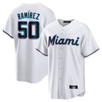 Choea M.Marlins #50 Agustin Ramirez Player White  Home Game Stitched Jerseys