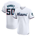 Choea M.Marlins #50 Agustin Ramirez Player White  Home Limited Elite Stitched Jerseys