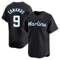 Choea M.Marlins #9 Xavier Edwards Player Black  Home Limited Stitched Jerseys