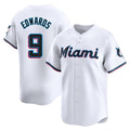 Choea M.Marlins #9 Xavier Edwards Player White  Home Limited Stitched Jerseys