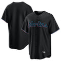 Choea M.Marlins Blank Player Black  Home Game Stitched Jerseys
