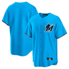 Choea M.Marlins Blank Player Blue Home Game Stitched Jerseys