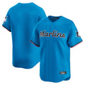 Choea M.Marlins Blank Player Blue Home Limited Stitched Jerseys