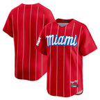 Choea M.Marlins Blank Player Red City Connect Home Game Stitched Jerseys
