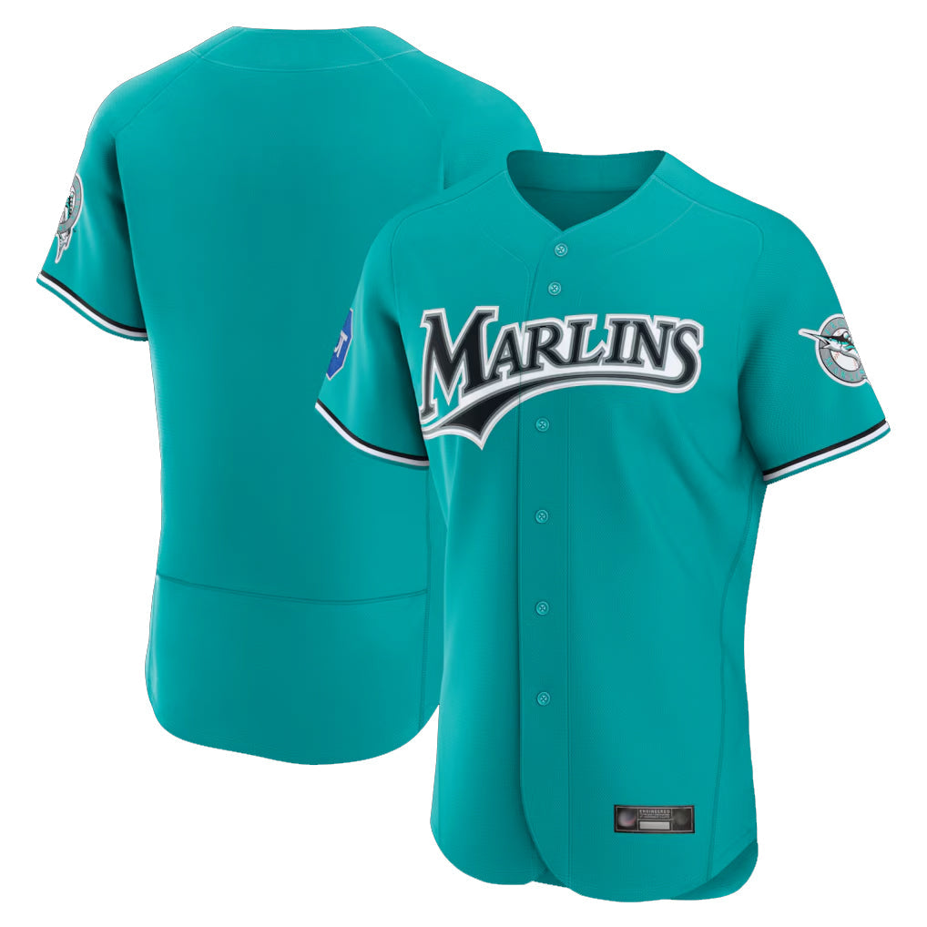 Choea M.Marlins Blank Player Teal Mitchell & Ness Cooperstown Collection Limited Elite Stitched Jerseys