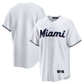 Choea M.Marlins Blank Player White  Home Game Stitched Jerseys