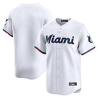 Choea M.Marlins Blank Player White Home Limited Stitched Jerseys