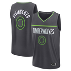Choea M.Timberwolves #0 Donte DiVincenzo Charcoal Fast Break Replica Player Stitched Jerseys - Statement Edition