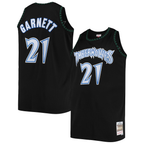 Choea M.Timberwolves #21 Kevin Garnett Mitchell & Ness Black 1997-1998 Big & Tall Hardwood Classics Swingman Stitched Jerseys