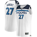 Choea M.Timberwolves #27 Rudy Gobert White Fast Break Replica Player Stitched Jerseys - Association Edition