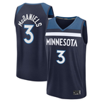 Choea M.Timberwolves #3 Jaden McDaniels Navy Fast Break Replica Stitched Jerseys - Icon Edition