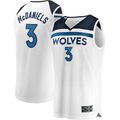 Choea M.Timberwolves #3 Jaden McDaniels White Fast Break Replica Player Stitched Jerseys - Association Edition
