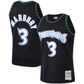 Choea M.Timberwolves #3 Stephon Marbury Mitchell & Ness Black 1997-1998 Hardwood Classics Swingman Stitched Jerseys