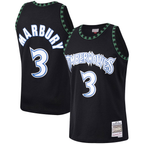 Choea M.Timberwolves #3 Stephon Marbury Mitchell & Ness Black 1997-1998 Hardwood Classics Swingman Stitched Jerseys