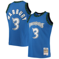 Choea M.Timberwolves #3 Stephon Marbury Mitchell & Ness Blue 1996-1997 Hardwood Classics Swingman Stitched Jerseys