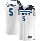 Choea M.Timberwolves #5 Anthony Edwards White Fast Break Replica Player Stitched Jerseys - Association Edition