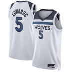 Choea M.Timberwolves #5 Anthony Edwards White Swingman Stitched Jerseys - Association Edition