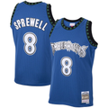 Choea M.Timberwolves #8 Latrell Sprewell Mitchell & Ness Blue 2003-2004 Hardwood Classics Swingman Stitched Jerseys