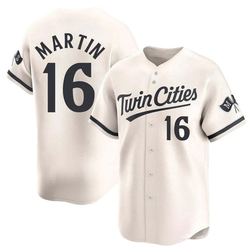 Choea M.Twins #16 Austin Martin Player Cream Home Limited Stitched Jerseys