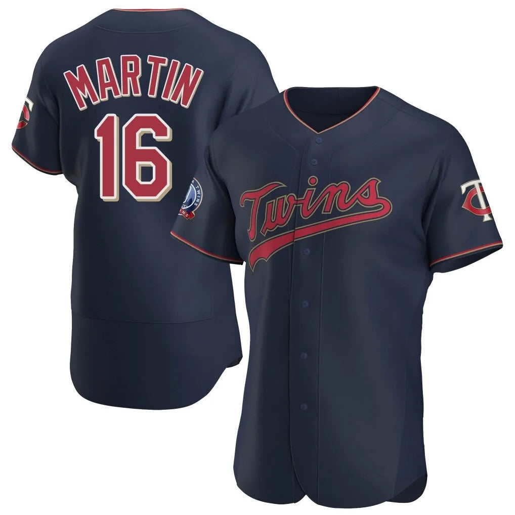 Choea M.Twins #16 Austin Martin Player Navy 60th Home Limited Elite Stitched Jerseys