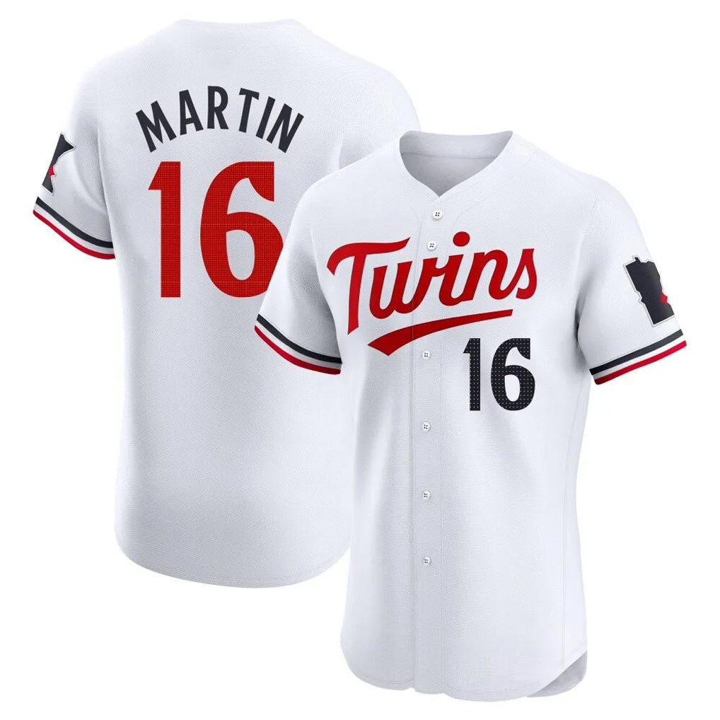 Choea M.Twins #16 Austin Martin Player White Home Limited Elite Stitched Jerseys