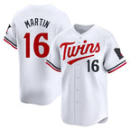 Choea M.Twins #16 Austin Martin Player White Home Limited Stitched Jerseys