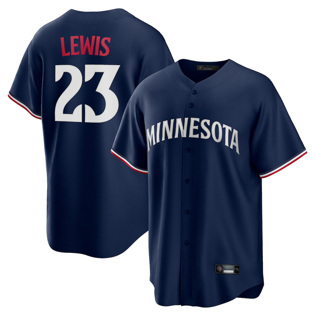 Choea M.Twins #23 Royce Lewis Player Navy Replica Alternate Home Stitched Jerseys