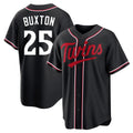 Choea M.Twins #25 Byron Buxton Player Black Fashion Out Home Limited Stitched Jerseys