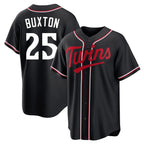 Choea M.Twins #25 Byron Buxton Player Black Fashion Out Home Limited Stitched Jerseys