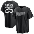 Choea M.Twins #25 Byron Buxton Player Black Home Game Stitched Jerseys
