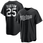 Choea M.Twins #25 Byron Buxton Player Black Home Game Stitched Jerseys