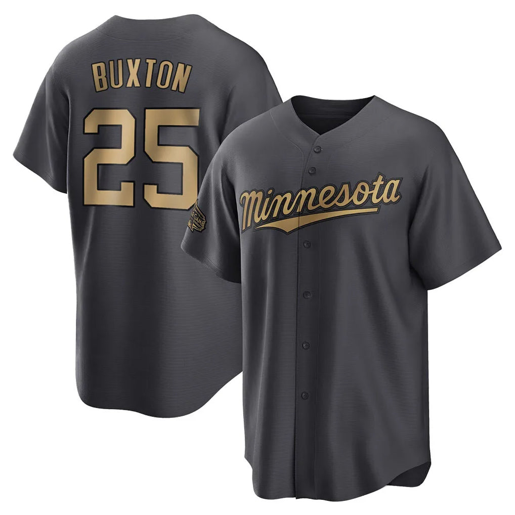 Choea M.Twins #25 Byron Buxton Player Charcoal All-Star Game Home Stitched Jerseys