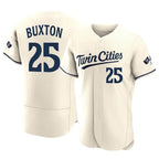 Choea M.Twins #25 Byron Buxton Player Cream Home Limited Elite Stitched Jerseys
