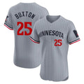 Choea M.Twins #25 Byron Buxton Player Gray Home Limited Elite Stitched Jerseys