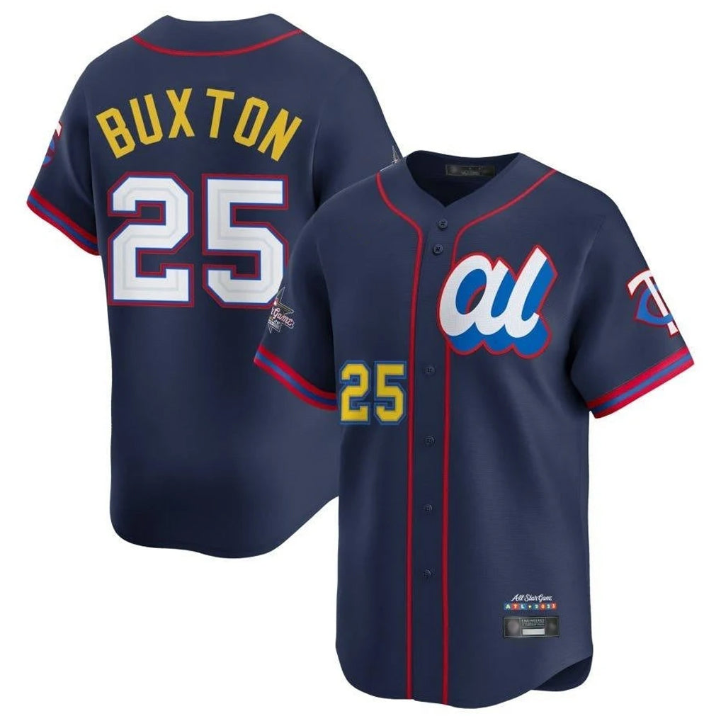 Choea M.Twins #25 Byron Buxton Player Navy All-star Game Limited Home Stitched Jerseys