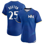 Choea M.Twins #25 Byron Buxton Player Royal City Connect Limited Elite Home Stitched Jerseys