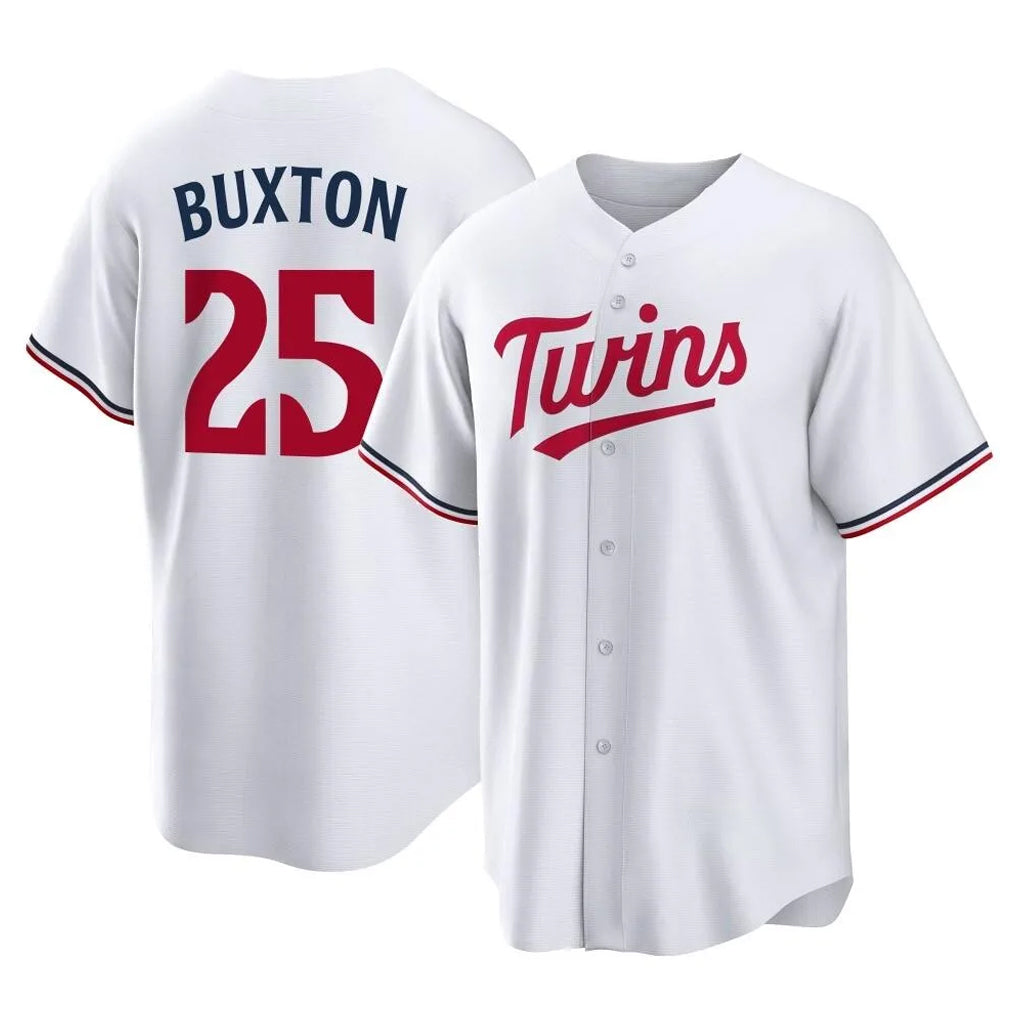 Choea M.Twins #25 Byron Buxton Player White Home Game Stitched Jerseys
